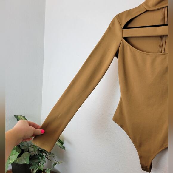 REVOLVE LPA Camel Tan Long Sleeve Bodysuit 79 Neutral Fall Size XS - Picture 6 of 13